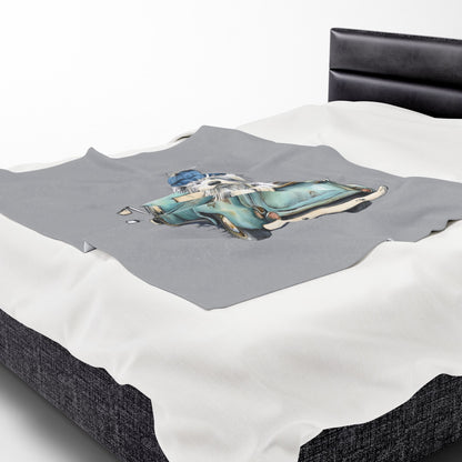 Vintage Truck Puppy Blanket - Cozy Velveteen Throw