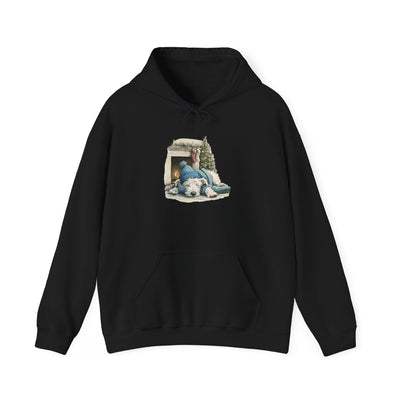 Fireplace Pup Hoodie - Cozy Christmas Dog Sweatshirt