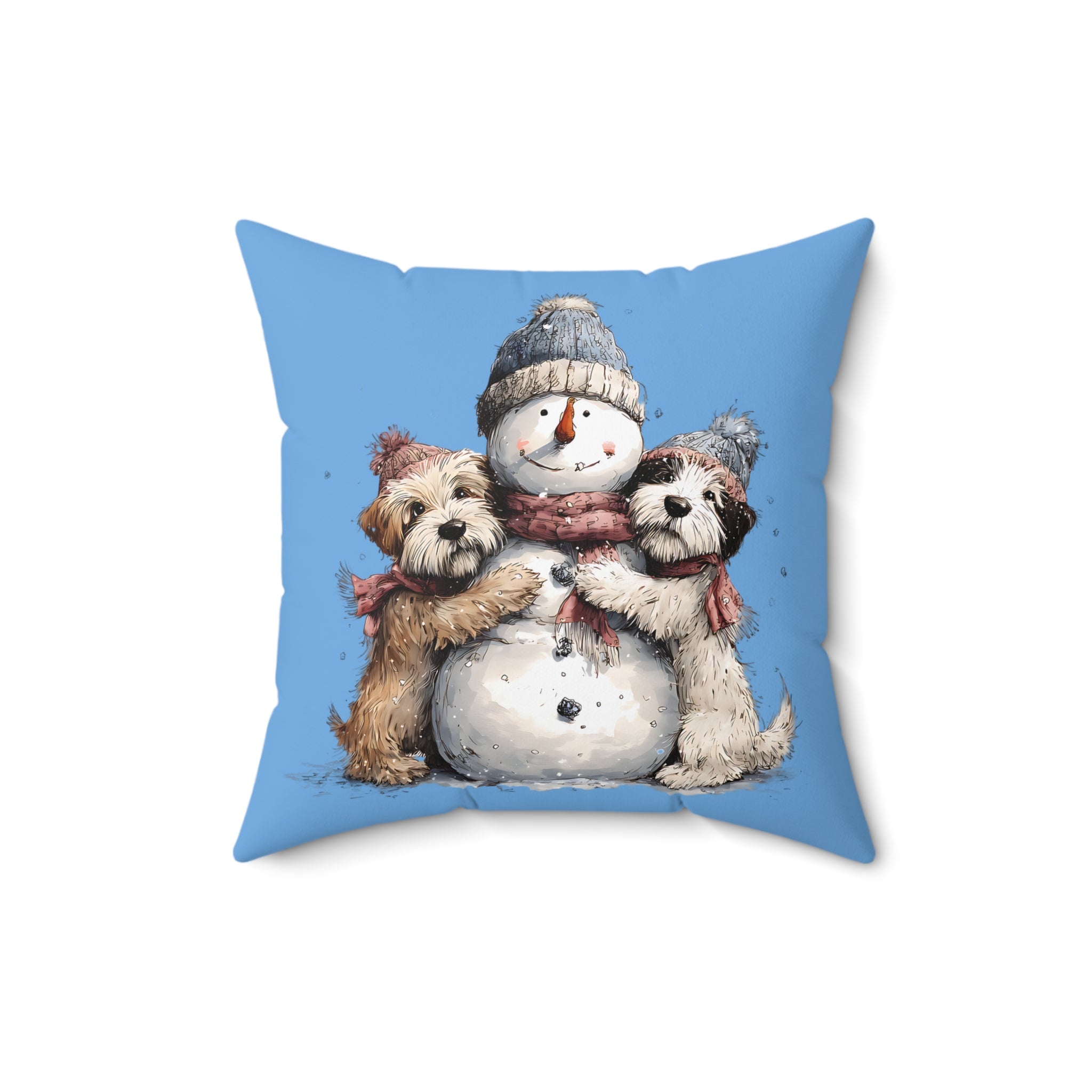 Whimsy Dog Pillow - Cozy 2-Sided Winter Decor