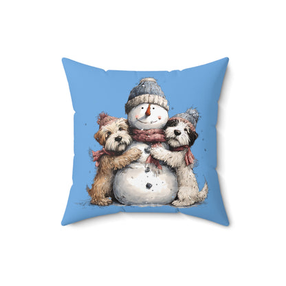 Whimsy Dog Pillow - Cozy 2-Sided Winter Decor