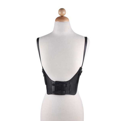 Black Underbust Shoulder Strap Corset Belt