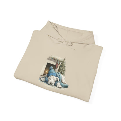 Fireplace Pup Hoodie - Cozy Christmas Dog Sweatshirt
