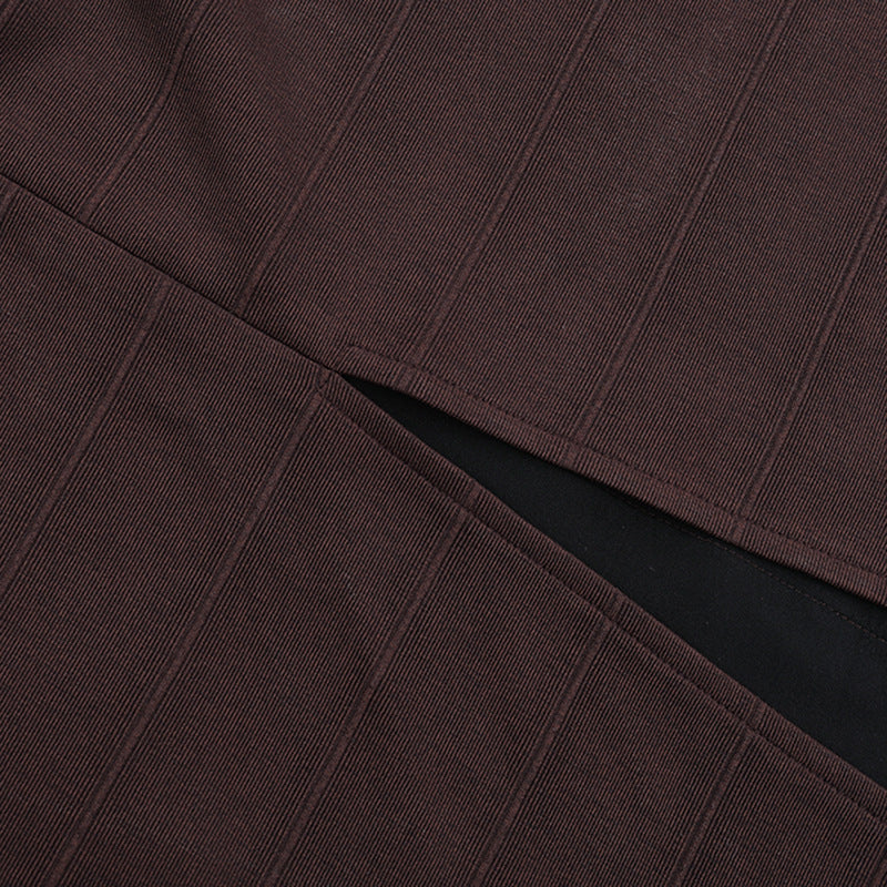 Halter Knit Dress - Ribbed Bodycon Tie Neck Mini - Fashions Envy