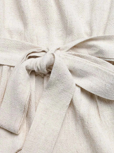 Tie Strap Romper - Frill Tassel Hem Casual Shorts