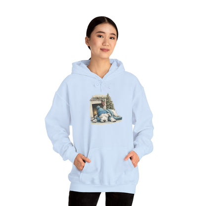 Fireplace Pup Hoodie - Cozy Christmas Dog Sweatshirt