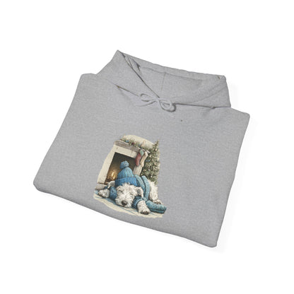 Fireplace Pup Hoodie - Cozy Christmas Dog Sweatshirt