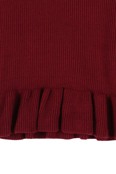 Peplum Round Neck Puff Sleeve Sweater