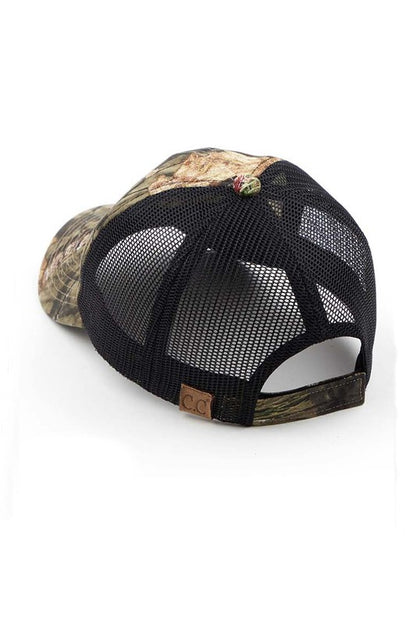 Mesh Back CC Mossy Oak Baseball Cap Hat