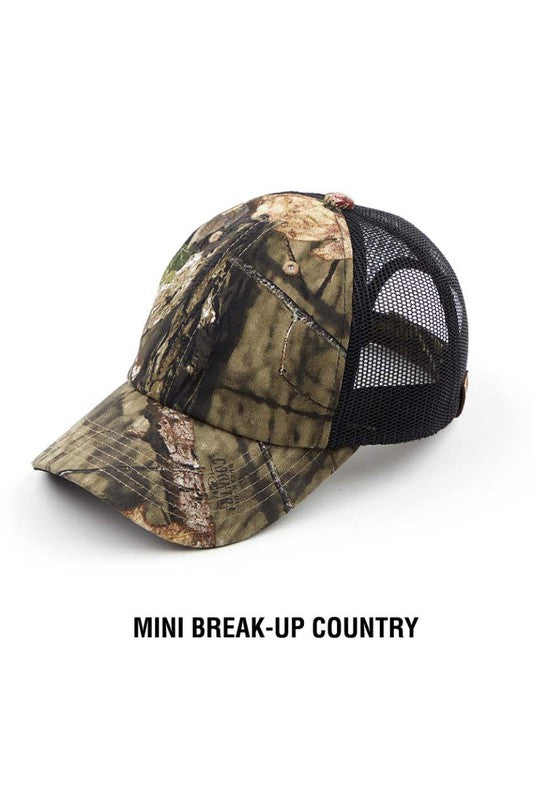 Mesh Back CC Mossy Oak Baseball Cap Hat