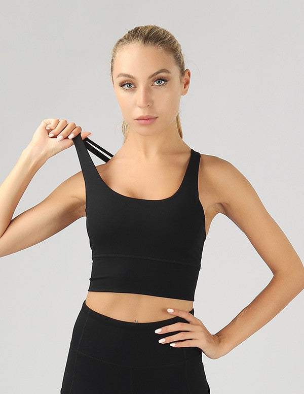 Strappy Back Active Criss-Cross Active Crop Top