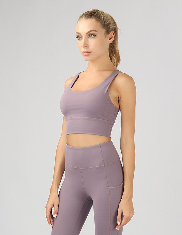 Strappy Back Active Criss-Cross Active Crop Top