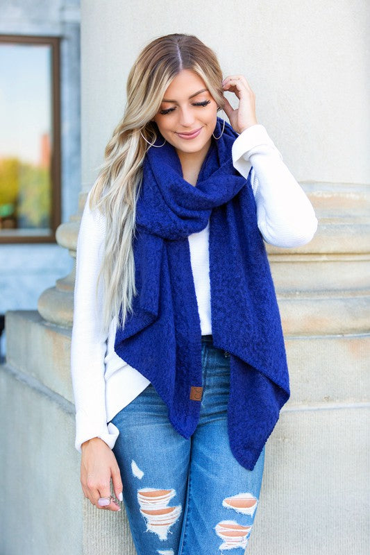 Ultra-Soft Oblong Design CC Draped Scarves