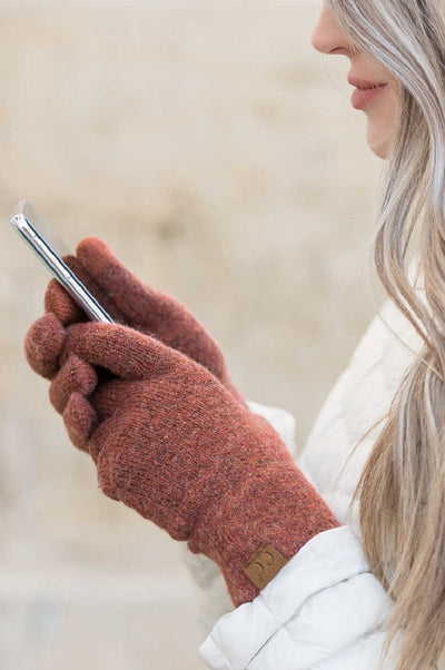 CC Cashmere Blend Touch Gloves - Fashions Envy