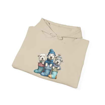Stocking Pups Hoodie - Festive Christmas Dog Sweatshirt