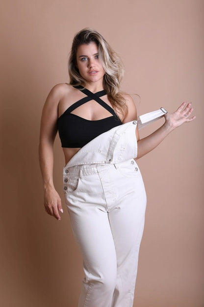 Plus Size Sweetheart Neck Cross Front Bralette