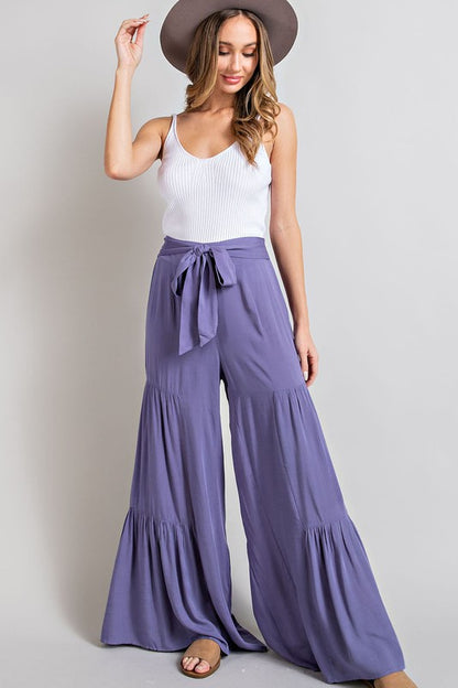 Oversized Tiered Wide Leg Casual Pants