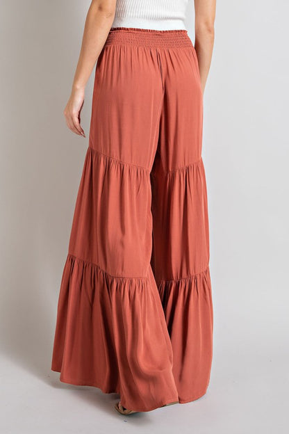 Oversized Tiered Wide Leg Casual Pants