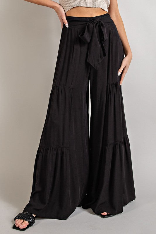 Oversized Tiered Wide Leg Casual Pants