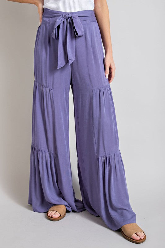 Oversized Tiered Wide Leg Casual Pants