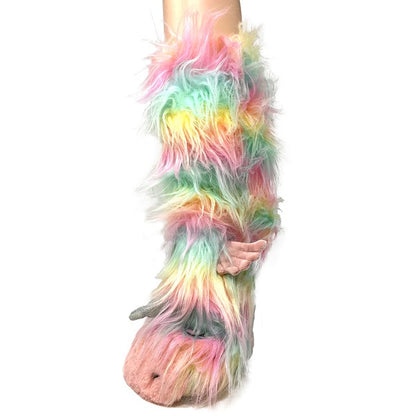 Funky Unicorn - Women's Cozy Sherpa Slipper Socks