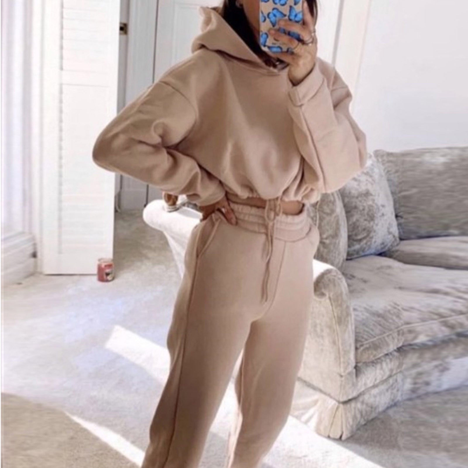 2 Piece Sweatsuit - Women's Hoodie & Joggers Tracksuit