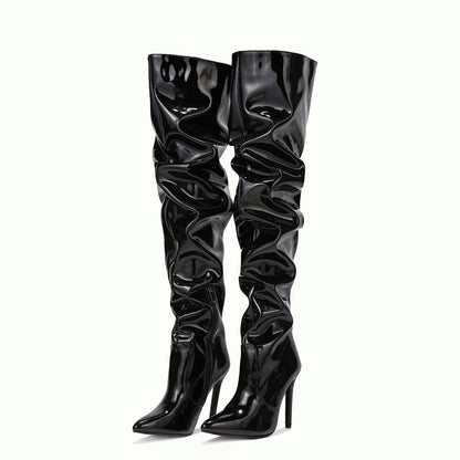 Women's Knee High Boots - Super High Heel Party Shoes - Fashions Envy