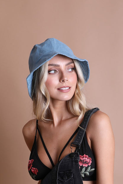 Solid Vibrant Color Cotton Bucket Hat