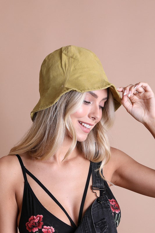 Solid Vibrant Color Cotton Bucket Hat