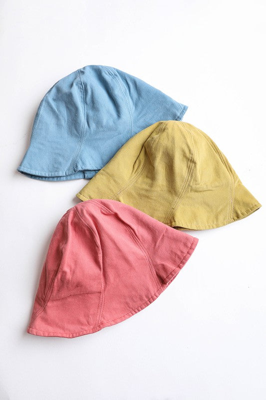 Solid Vibrant Color Cotton Bucket Hat