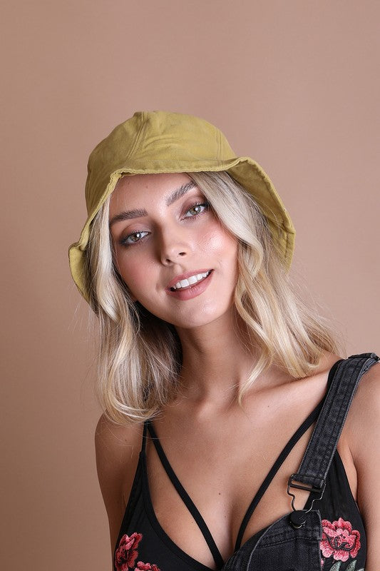 Solid Vibrant Color Cotton Bucket Hat