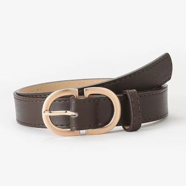 Vegan Leather D-Ring Style Belt