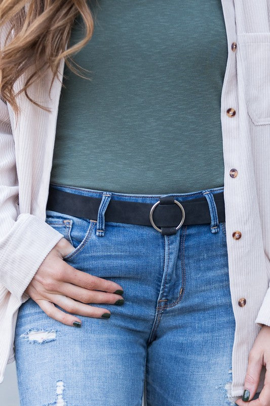 Vegan Leather O-Ring Style Belt