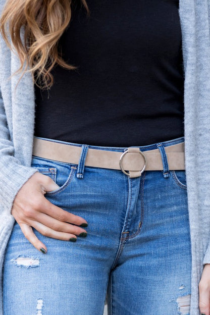 Vegan Leather O-Ring Style Belt