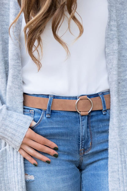 Vegan Leather O-Ring Style Belt