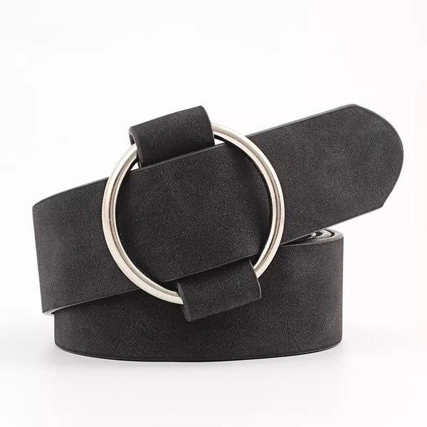 Vegan Leather O-Ring Style Belt