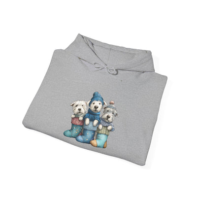 Stocking Pups Hoodie - Festive Christmas Dog Sweatshirt