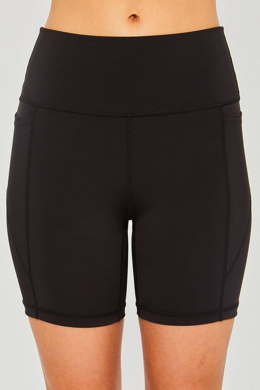 Activewear Leggings Bike Shorts with Seam Detail