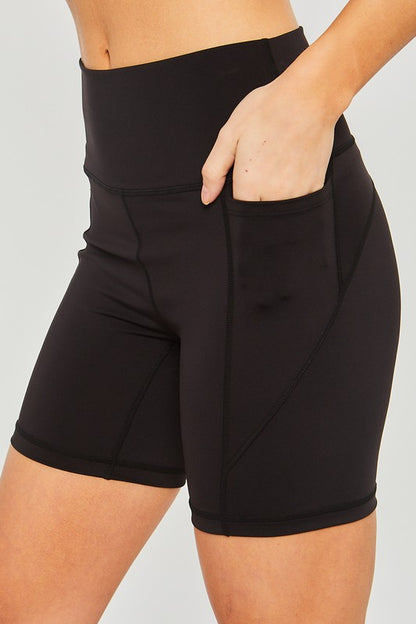 Activewear Leggings Bike Shorts with Seam Detail