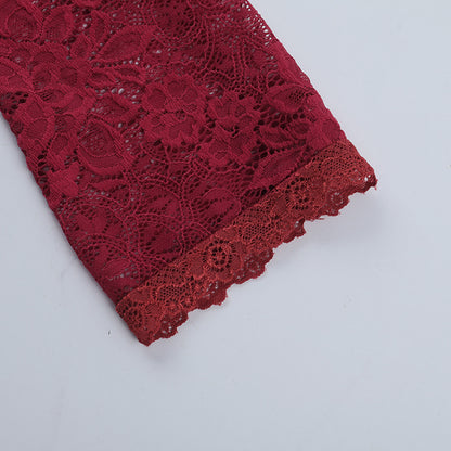 Off Shoulder Bodycon Dress - Lace Long Sleeve Wrap - Fashions Envy