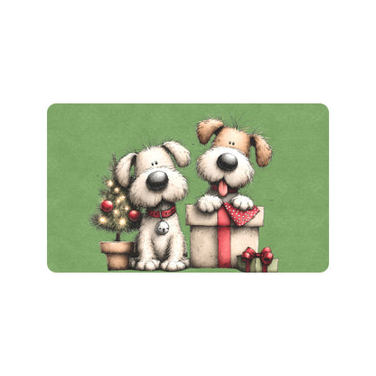 Whimsy Pups Doormat - Christmas Welcome Mat