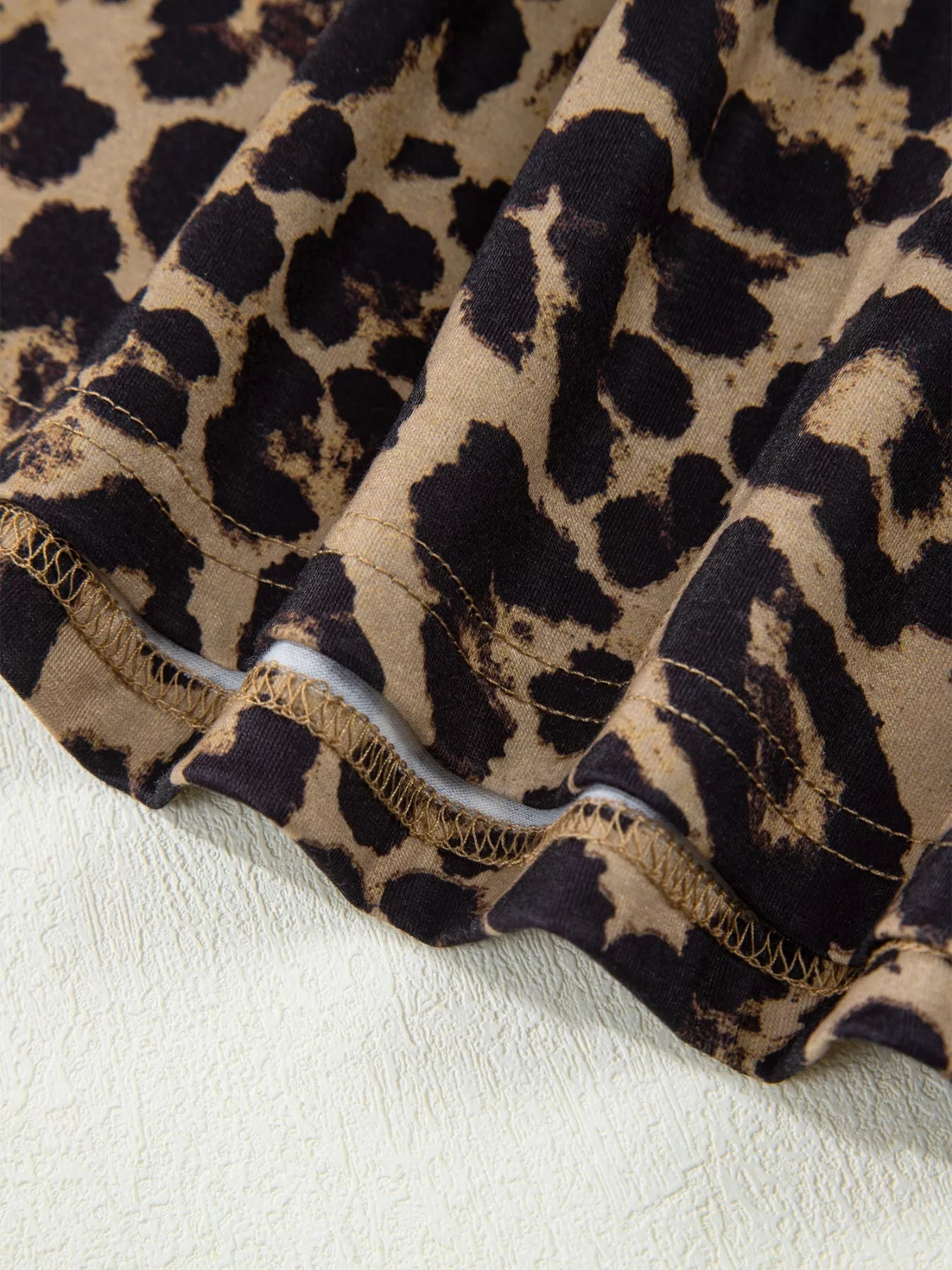 Leopard Print Top - Square Neck Long Sleeve Going Out - Fashions Envy