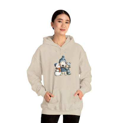 Snowman Puppy Hoodie - Adorable Winter Dog Sweatshirt
