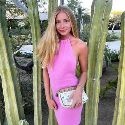 Halter Backless Mini Dress - Sexy Bodycon Dress