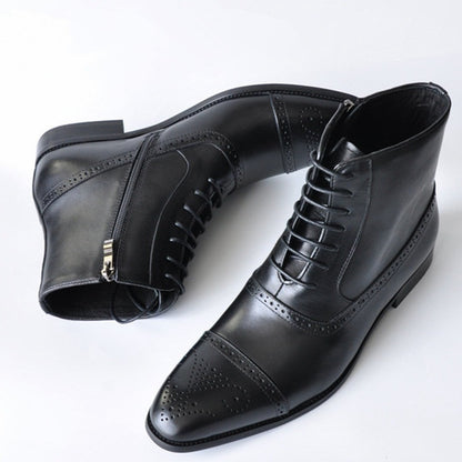 Men's Vintage Ankle Boots - Lace Up Design - Fashions Envy