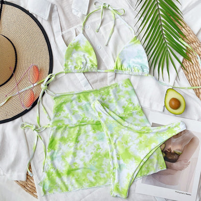 Split Tie-Dye Swimsuit - Ladies Beach Style