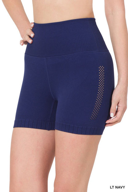 Seamless Fitted High Waisted Biker Shorts