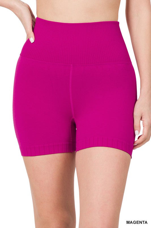 Seamless Fitted High Waisted Biker Shorts