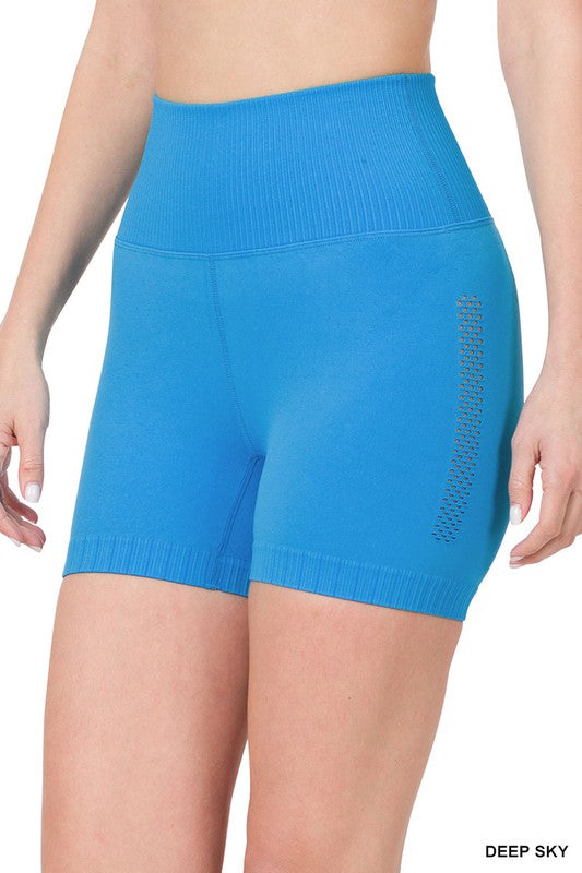 Seamless Fitted High Waisted Biker Shorts