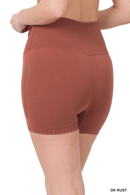 Seamless Fitted High Waisted Biker Shorts