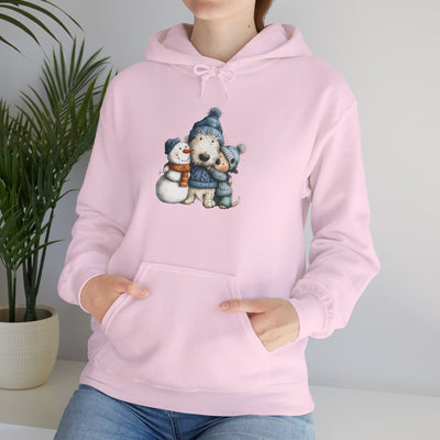 Snowman Puppy Hoodie - Adorable Winter Dog Sweatshirt